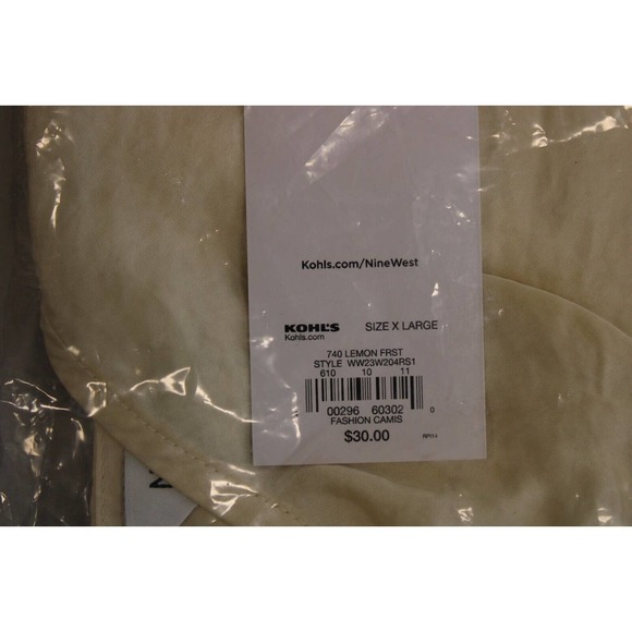 Women's Nine West Biege Ruched Drawstring Front Tank Size XL - Picture 3 of 5